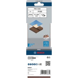 BOSCH Pas ścierny PRO X440, 75 × 480 mm, G150, 3 szt. 2608606047