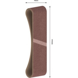 BOSCH Pas ścierny PRO X440 Sanding Belt, 75 x 610 mm, G60, G80, G100, 3 szt 2608606095
