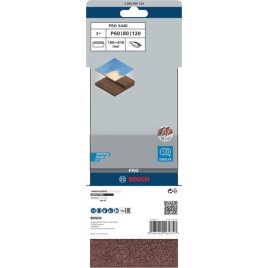 BOSCH Pas ścierny PRO X440, 100 × 610 mm, G60, G80, G100, 3 szt 2608606139