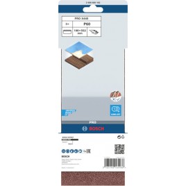 BOSCH Pas ścierny PRO X440, 100 × 552 mm, G60, 3 szt 2608606162