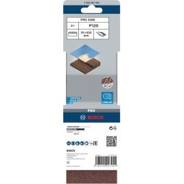 BOSCH Pas ścierny PRO X440, 75 × 533 mm, G120, 3 szt 2608607258