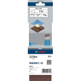 BOSCH Pas ścierny PRO X440, 75 × 533 mm, G180, 3 szt 2608607260