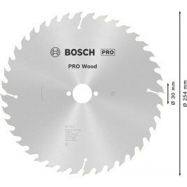 BOSCH Tarcza pilarska Optiline Wood 254 x 30 x 2,8 mm, 60 2608640444