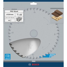 BOSCH Tarcza pilarska Optiline Wood 254 x 30 x 2,8 mm, 60 2608640444