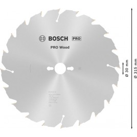 BOSCH Tarcza pilarska PRO Wood, 315 × 3,2 × 30 mm, T20 2608640701