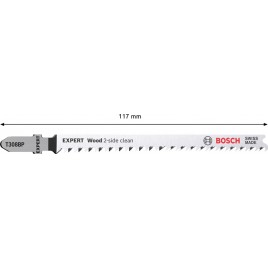 BOSCH Brzeszczoty do wyrzynarek EXPERT ‘Wood 2-side clean’ T 308 BP, 5 szt. 2608900558
