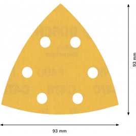BOSCH Papier ścierny EXPERT C470 do szlifierek delta 93 mm, G 400, 5 szt. 2608900831