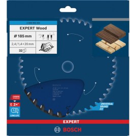 BOSCH Tarcza pilarska Expert for Wood 185 × 2,4/1,4 × 20 mm, T32 2608902233