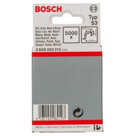 BOSCH Zszywka z cienkiego drutu, typ 53 11,4 x 0,74 x 12 mm 2609200212