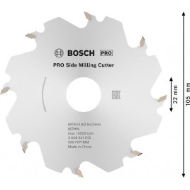 BOSCH Głowica frezująca boczna PRO, 105 x 22 x 4 mm, 8 zębów 3608641013