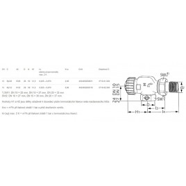 HEIMEIER V-exact II DN 10-3/8"Zawór termostatyczny osiowy 3510-01.000