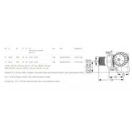 HEIMEIER V-exact II DN 10-3/8"Zawór termostatyczny 3714-01.000