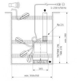 WILO TMR 32/8 Pompa zatapialna, wyłącznik pływakowy 4145325