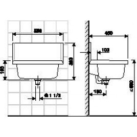 Abusanitair Abu Compact zlewozmywak 5 5 x 45 x 16,5 cm, granit 60009010099