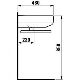 LAUFEN FORM Umywalka z otworem na baterię 650 x 480 mm H 8106740001041