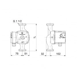 Grundfos UPS 25-40 N 180 Bezdławnicowa pompa obiegowa 96913060