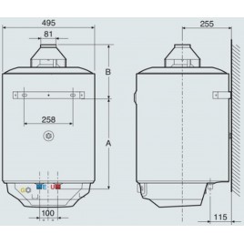ARISTON SGA X 120 EE gazowy stojący podgrzewacz wody 3211167