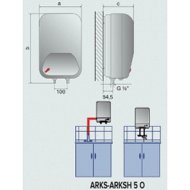 ARISTON ARKS H 5 O EU Pojemnościowy podgrzewacz wody, 2kW 3100658