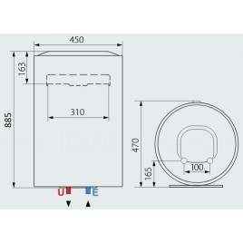 ARISTON LYDOS ECO 100 V 2K EU Elektryczny pojemnościowy podgrzewacz wody, 95 l 3201862