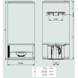 ARISTON LYDOS HYBRID WIFI 80 Elektryczny podgrzewacz pojemnościowy, 1,2kW 3629064