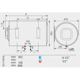 ARISTON PRO1 ECO 100 H 1,8K Elektryczny podgrzewacz wody poziomy 3201423