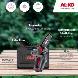 AL-KO CSM 1815 Aku. Mini pilarka (18V/15 cm) bez aku, 114016