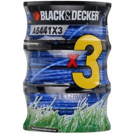 Black & Decker A6441X3 Reflex Plus Szpula zapasowa z żyłką (1,5mm/25m), 3 sztuki