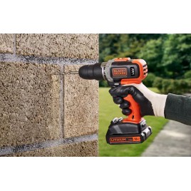 Black & Decker BCD003C1 Wiertarko-wkrętarka udarowa (45Nm/18V/1x1,5Ah)