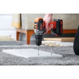 Black & Decker BCD003C2K Wiertarko-wkrętarka udarowa (45Nm/18V/2x1,5Ah), walizka