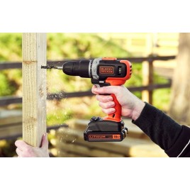 Black & Decker BCD003C2K Wiertarko-wkrętarka udarowa (45Nm/18V/2x1,5Ah), walizka