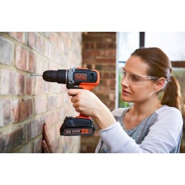 Black & Decker BCD003C2K Wiertarko-wkrętarka udarowa (45Nm/18V/2x1,5Ah), walizka