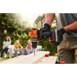 Black & Decker BCD383D1XK Wiertarko-wkrętarka udarowa (45Nm/18V/1x2,0Ah), walizka