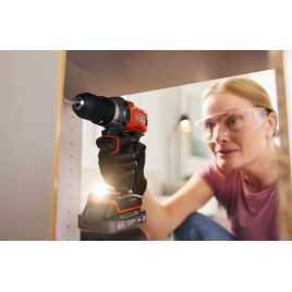 Black & Decker BCD383D1XK Wiertarko-wkrętarka udarowa (45Nm/18V/1x2,0Ah), walizka