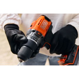 Black & Decker BCD383D1XK Wiertarko-wkrętarka udarowa (45Nm/18V/1x2,0Ah), walizka
