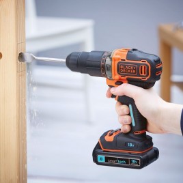 Black & Decker BDCHD18BAFC Wiertarko-wkrętarka udarowa (40Nm/18V/2x1,5Ah), walizka