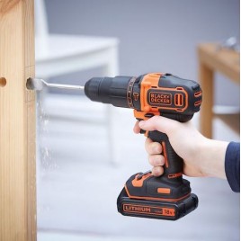 Black & Decker BDCHD18K1B2 Wiertarko-wkrętarka udarowa (40Nm/18V/2x2,0Ah), walizka