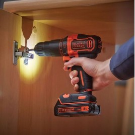 Black & Decker BDCHD18K1B2 Wiertarko-wkrętarka udarowa (40Nm/18V/2x2,0Ah), walizka