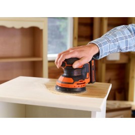 Black & Decker BDCROS18 Akumulatorowa szlifierka mimośrodowa (125mm/18V/1x1,5Ah), torba