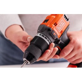Black & Decker BLD683D1XK Bezszczotkowa wiertarka udarowa (50Nm/18V/1x2,0Ah), walizka