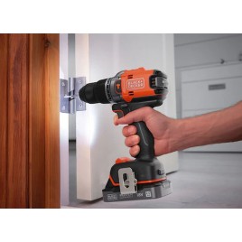 Black & Decker BLD683D2XK Bezszczotkowa wiertarka udarowa (50Nm/18V/2x2,0Ah), walizka