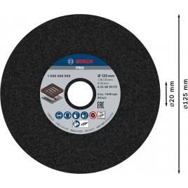 BOSCH Ściernica tarczowa do metalu PRO Metal Grinding Wheel, 125 x 26 x 20 mm 1608600069