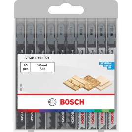 BOSCH Zestaw brzeszczotów do wyrzynarki do drewna, 10 szt. 2607012069