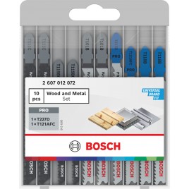BOSCH Zestaw zaawansowany brzeszczotów do wyrzynarek Wood and Metal, 10 szt. 2607012072