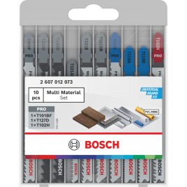 BOSCH Zestaw brzeszczotów do wyrzynarki do różnych materiałów, 10 szt. 2607012073