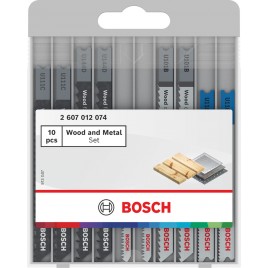 BOSCH Zestaw brzeszczotów do wyrzynarki do drewna i metalu, 10 szt. 2607012074