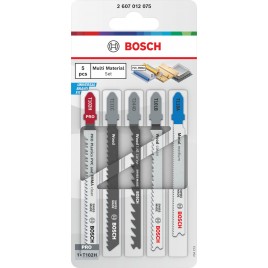 BOSCH Stichsägeblatt Set Multi Material, 5-tlg. 2607012075