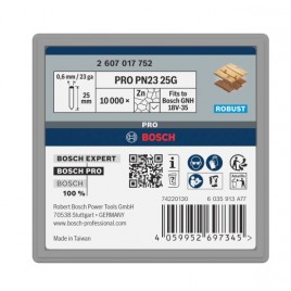BOSCH Sztyft PRO PN23 G, 0,65/23 g, ocynkowany, 19 mm, 10 000 szt. 2607017751