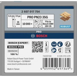 BOSCH Sztyft PRO PN23 G, 0,65/23 g, ocynkowany, 35 mm, 10 000 szt. 2607017754