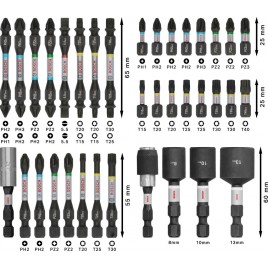 BOSCH Zestaw bitów do wkrętarki PRO Impact, 36 szt.2608521U73
