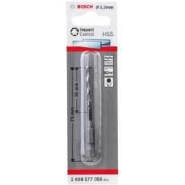 BOSCH Wiertło spiralne HSS 3,3 mm, z chwytem sześciokątnym 2608577050